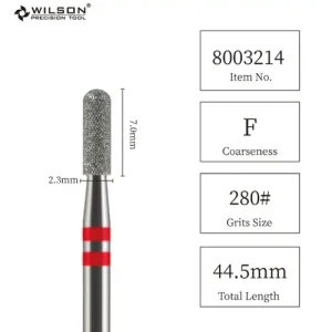 Csiszolófej Gyémánt lekerekített henger 2,3 mm - piros - 8003214 Akció