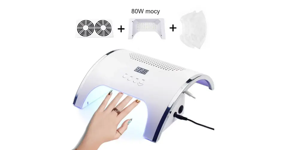 Porelszívó kéztámasz & UV/LED lámpa 80W Rendeld meg most