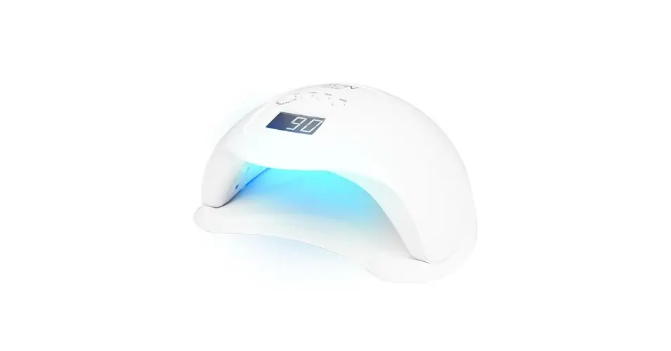 48W UV/LED SUN5 lámpa - műanyag talpas digitális (fehér) Biztonságos vásárlás