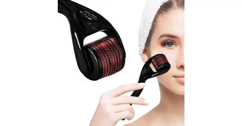 Árcsökkenés Derma Roller bőrregeneráló mikrotűs henger 0,3mm 540-es acél tűkkel