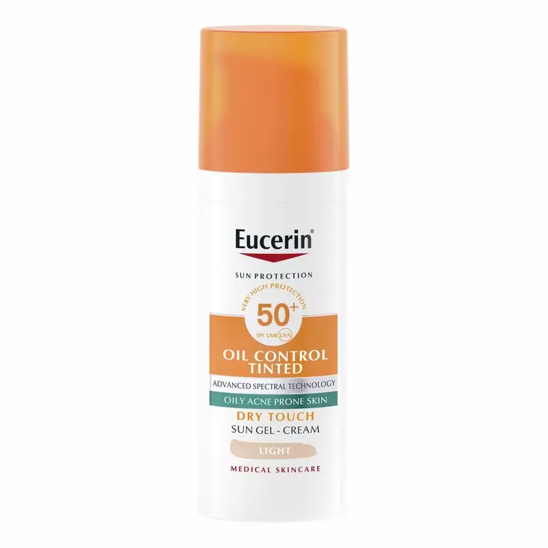 Vedd meg most EUCERIN Sun Oil Control színezett napozó krém-gél arcra SPF50+ light (50ml)