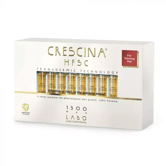 Végkiárusítás CRESCINA HSFC Haj-újranövekedést serkentő kezelés 1300 Férfiaknak (20 ampulla)