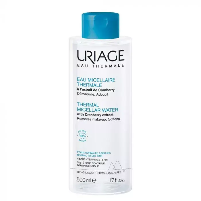 URIAGE Termál micellás arctisztító és sminklemosó normál vagy száraz bőrre (500ml) Szuper ajánlat