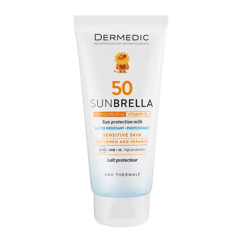 DERMEDIC Sunbrella Baby napfényvédő tej gyermekeknek és babáknak SPF50 (100ml) Biztonságos vásárlás