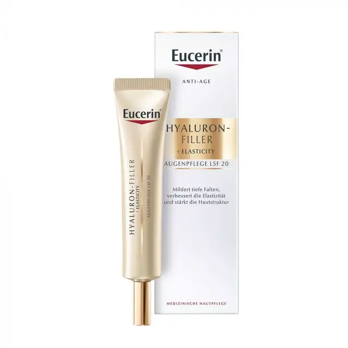Kedvezmény EUCERIN Hyaluron-Filler + Elasticity Bőrtömörséget regeneráló szemránckrém SPF20 (15ml)
