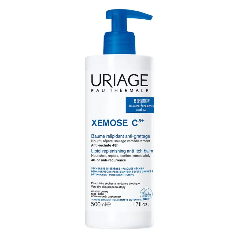 URIAGE Xémose C8+ Lipidpótló testápoló balzsam száraz bőrre (500ml) Szezonális akció