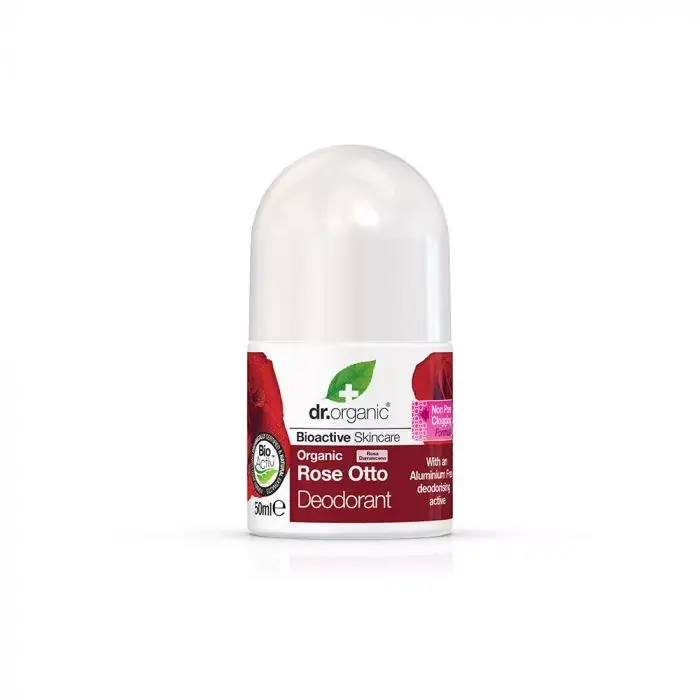 DR. ORGANIC Alumíniummentes golyós dezodor bioaktív damaszkuszi rózsaolajjal (50ml) Kiárusítás