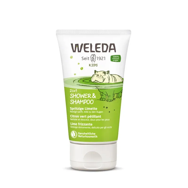 WELEDA 2in1 pezsdítő lime gyermek tusfürdő és sampon (150ml) Exkluzív ajánlat