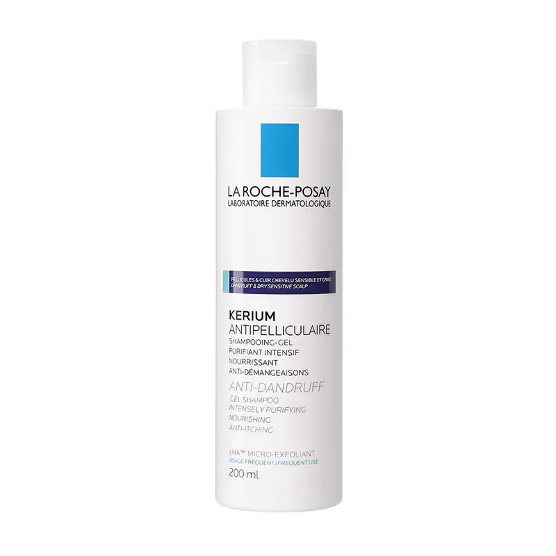 LA ROCHE-POSAY Kerium korpásodás elleni gél sampon zsíros, érzékeny fejbőrre (200ml) Nézd meg most