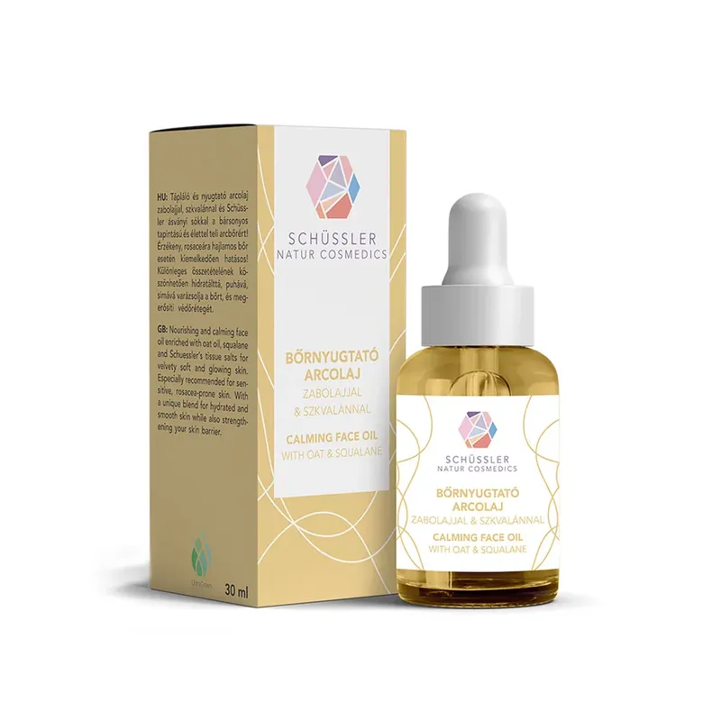 Outlet SCHÜSSLER Bőrnyugtató arcolaj zabolajjal és szkvalánnal (30ml)