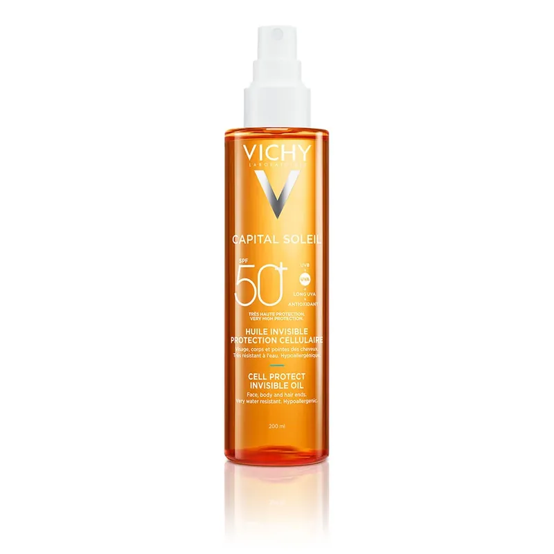 Népszerű VICHY Capital Soleil Cell Protect száraz olaj spray SPF50+ (200ml)