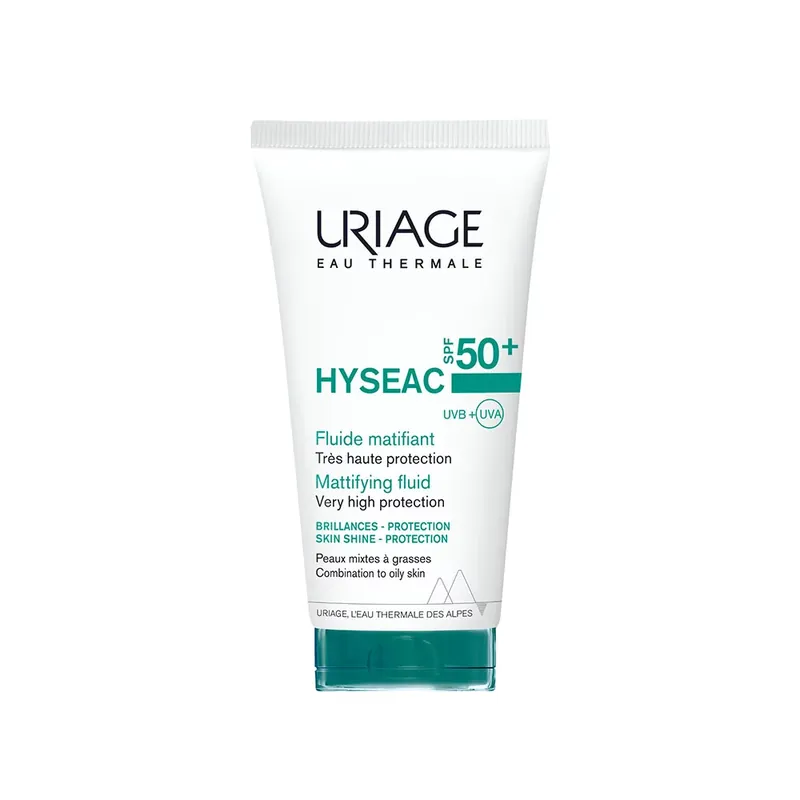 Korlátozott ajánlat URIAGE Hyséac Fluid faggyútermelést szabályozó fényvédő mattító SPF50+ (50ml)