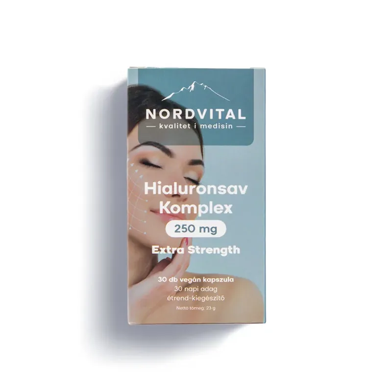 NORDVITAL Hialuronsav Komplex 250mg vegán kapszula (30db) Azonnali szállítás