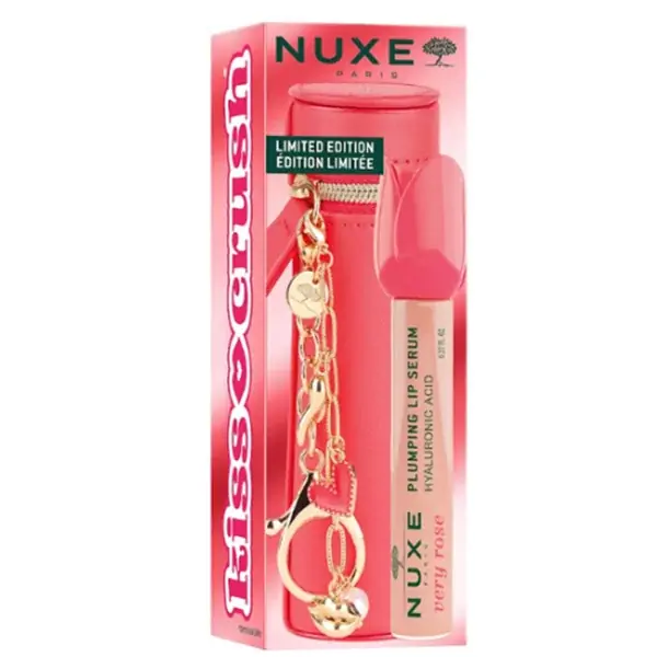 Különleges ajánlat NUXE Very Rose dúsító ajakápoló szérum kulcstartóval (8ml)