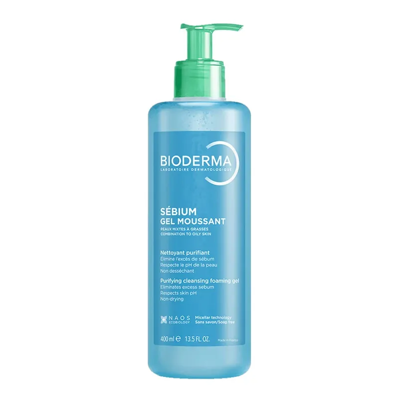 BIODERMA Sébium Gel Moussant habzó arctisztító gél (400ml) Árengedmény