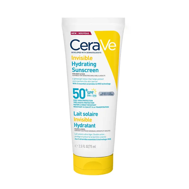 Biztonságos fizetés CERAVE Hidratáló fényvédő tej arcra-testre SPF50+ (75ml)