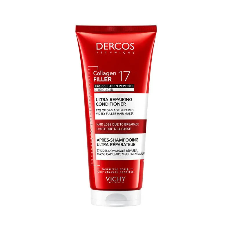 VICHY Dercos Collagen 17 Filler Ultra-regeneráló hajbalzsam (200ml) Szuper akció