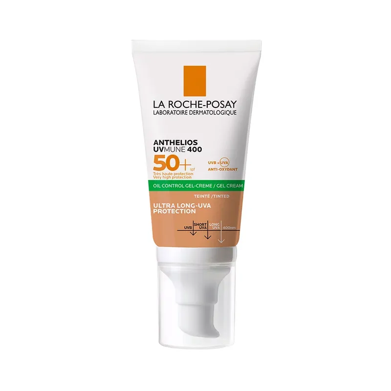 Legkelendőbb LA ROCHE-POSAY Anthelios UVMUNE 400 Oil Control színezett napvédő gél-krém SPF50+ (50ml)