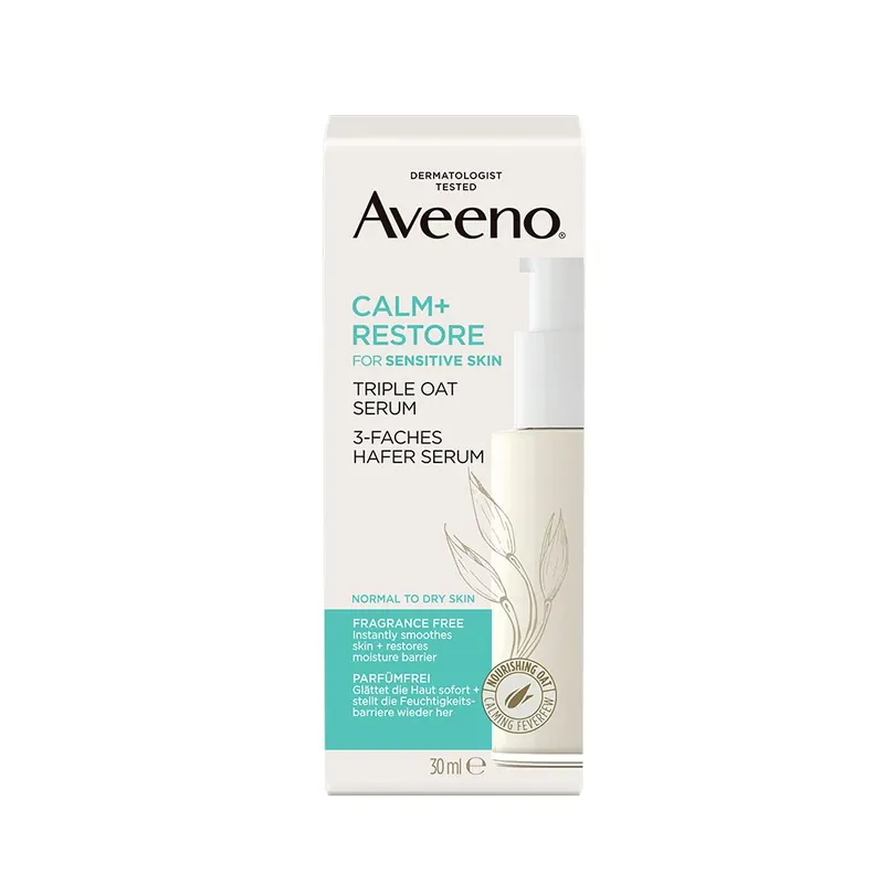 Expressz kézbesítés AVEENO Calm+ Restore hármas zabkomplex szérum (30ml)
