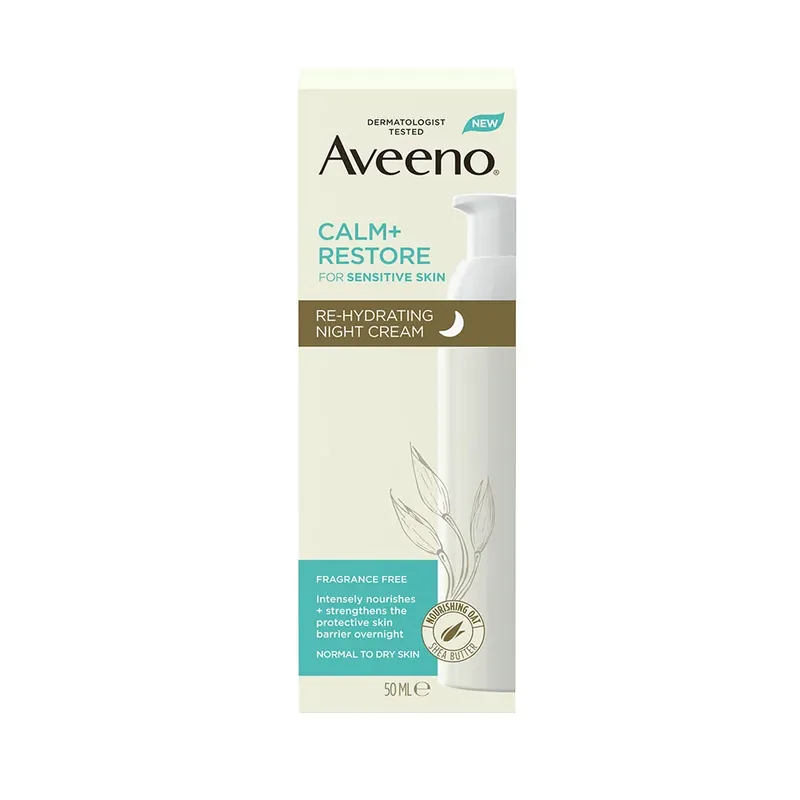 AVEENO Calm+ Restore hidratáló éjszakai arckrém (50ml) Kiárusítás
