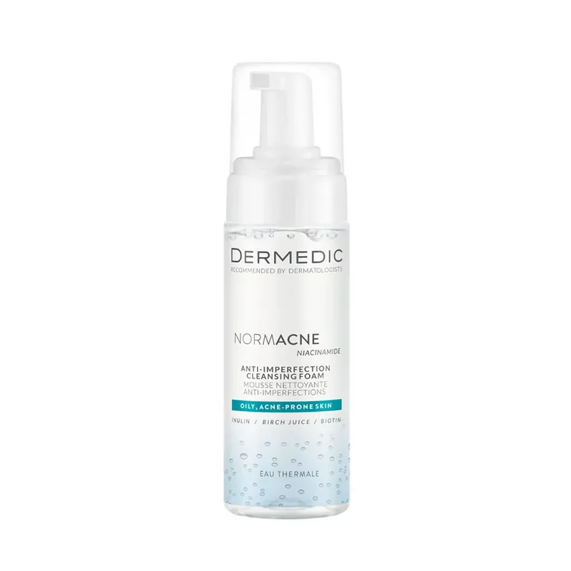 Árcsökkenés DERMEDIC Normacne tisztító hab zsíros, kombinált, aknéra hajlamos arcbőrre (170ml)