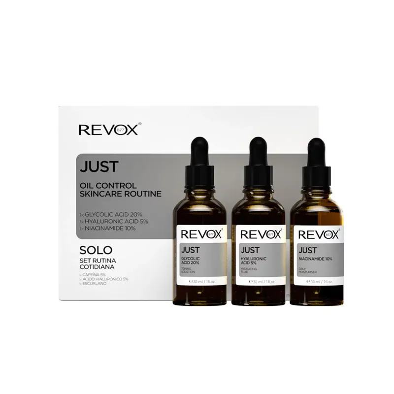 REVOX Just Bőrápolási rutin szett zsíros bőrre (3x30ml) Bestseller