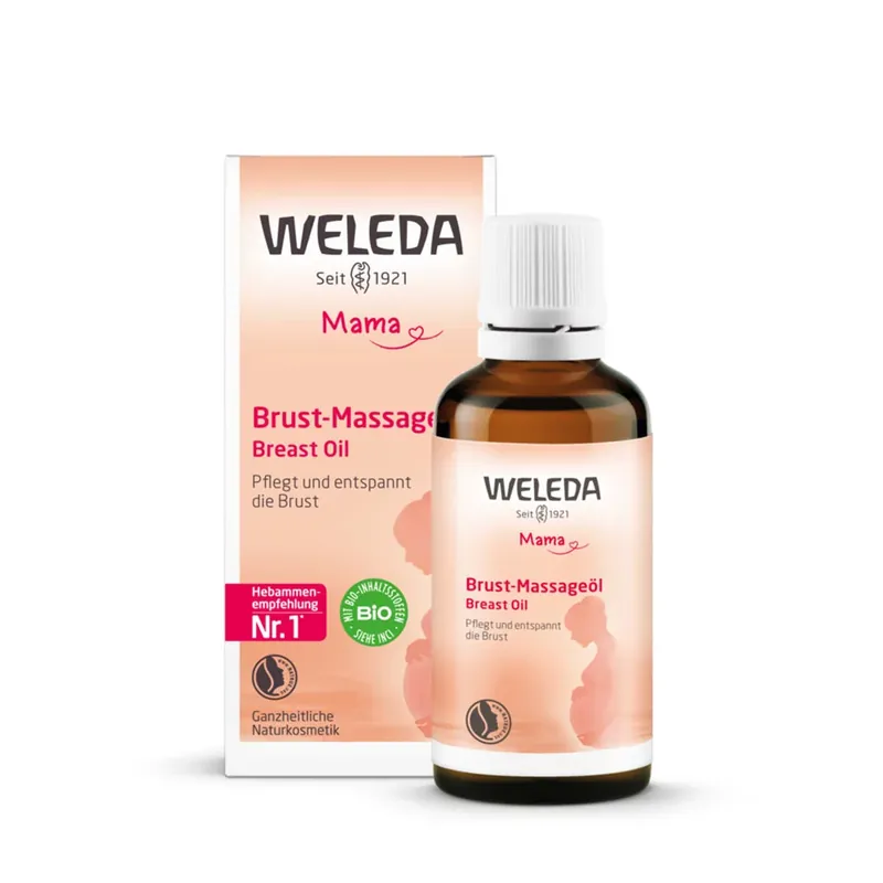 Azonnal elérhető WELEDA Mellmasszírozó olaj terhes és szoptató kismamáknak (50ml)