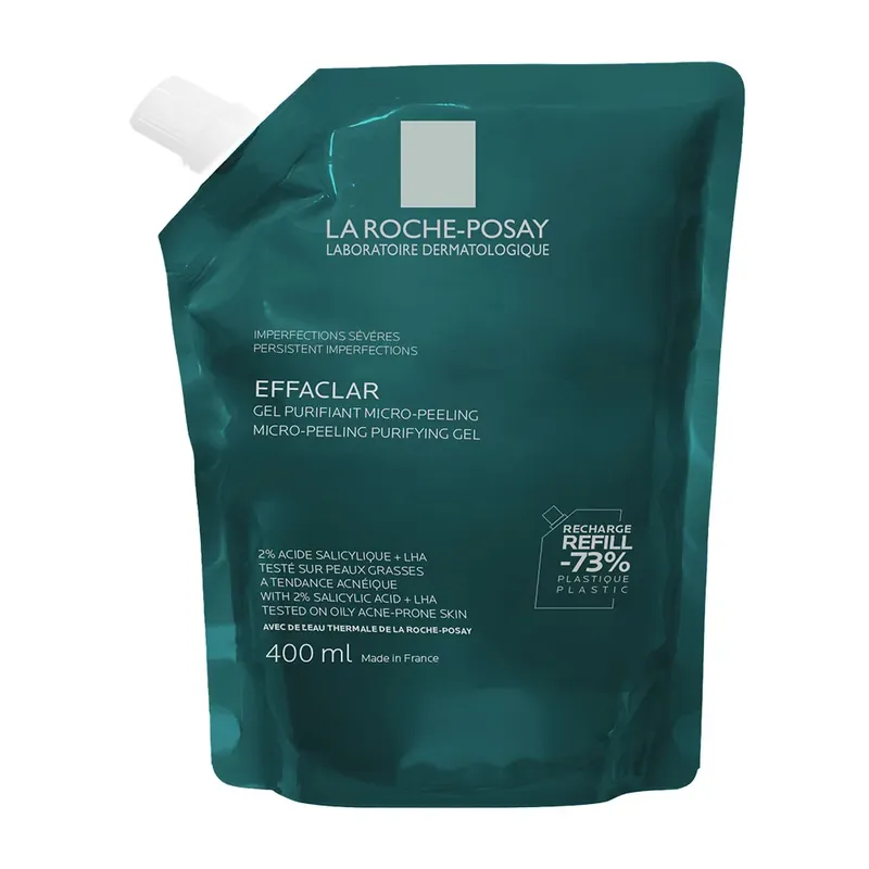 Népszerű LA ROCHE-POSAY Effaclar mikro-hámlasztó tisztító gél utántöltő (400ml)