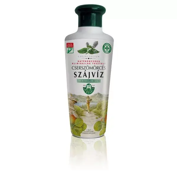 Biztonságos fizetés CSERSZÖMÖRCÉS Szájvíz mentolos ízű Herbária (250ml)