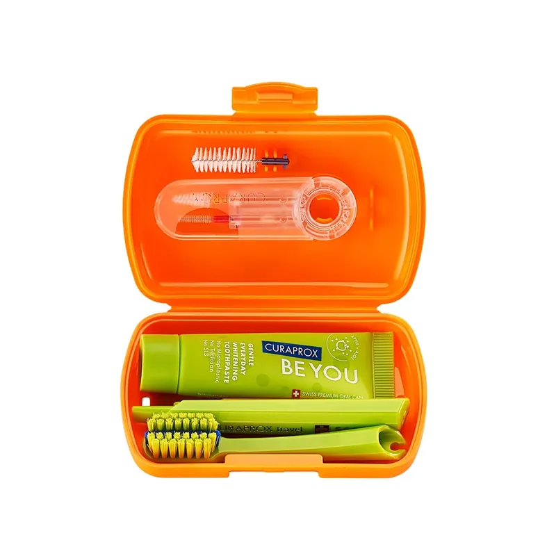 CURAPROX Ortho Travel Set fogszabályzóhoz narancssárga Akció