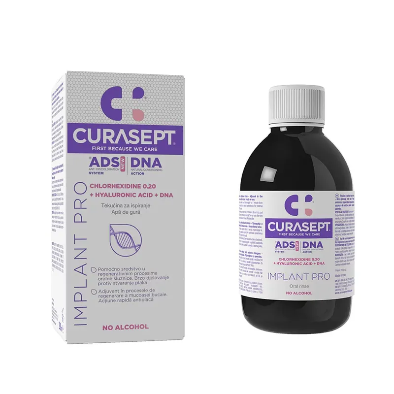 CURASEPT ADS DNA IMPLANT PRO szájöblögető (0,20% CHX+HA) (200ml) Újdonság