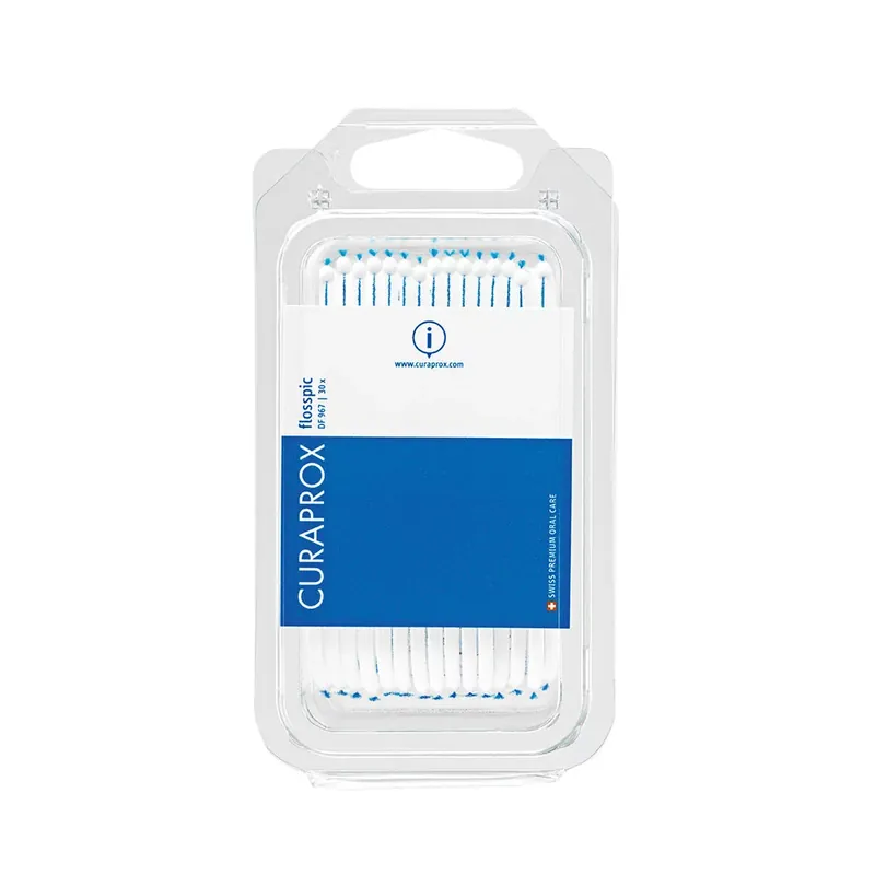 Ajánlat CURAPROX fogselyem DF 967 fogvájóval flosspic (30db)