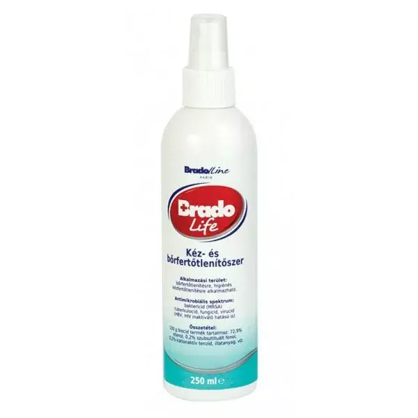 BRADOLIFE Kéz- és bőrfertőtlenítő spray (250ml) Újdonság