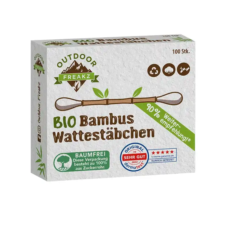 Ne maradj le OUTDOOR FREAKZ Bio Bambusz fültisztító pálcika (100db)