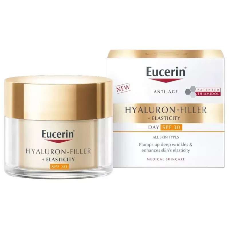 Akció Eucerin Hyaluron-Filler + Elasticity bőrtömörséget regeneráló nappali krém SPF30 50 ml