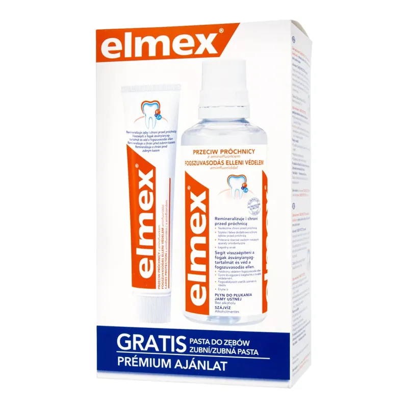 Korlátozott ajánlat Elmex Caries Protection fogkrém 75 ml + szájvíz 400 ml