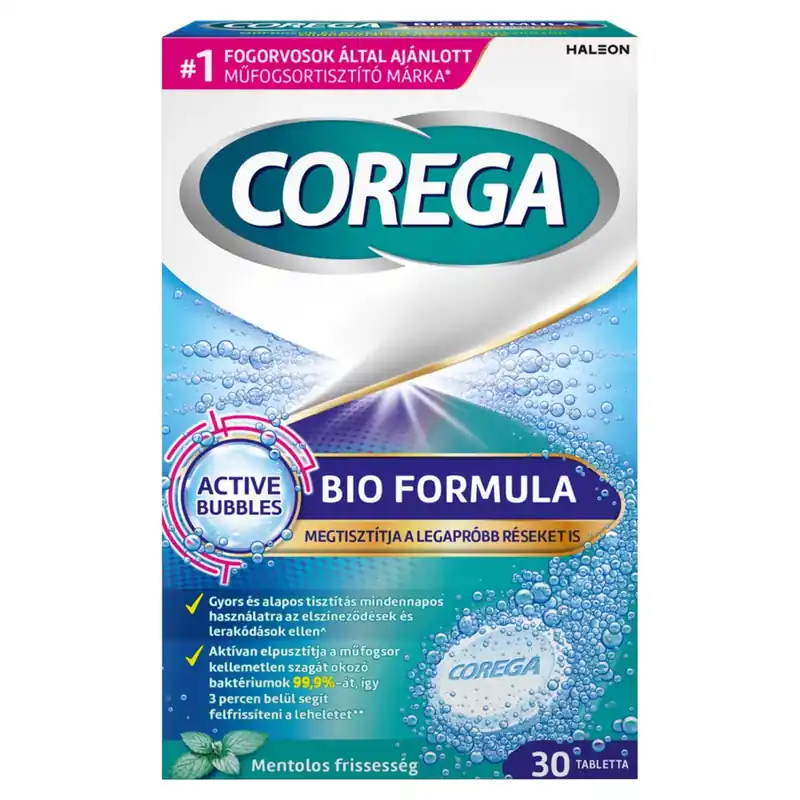 Corega Bio Formula műfogsortisztító 30 db Kihagyhatatlan ajánlat