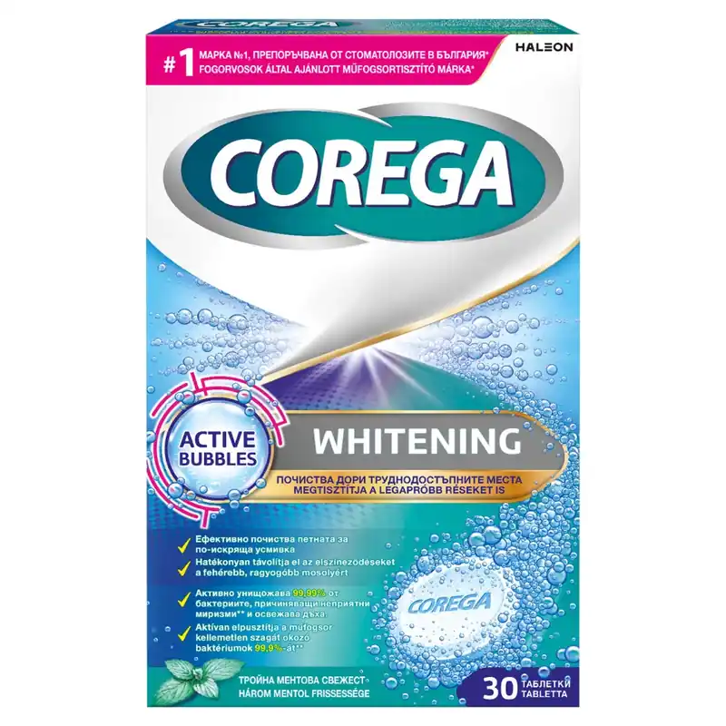 Olcsó Corega Whitening tisztító tabletta 30 db