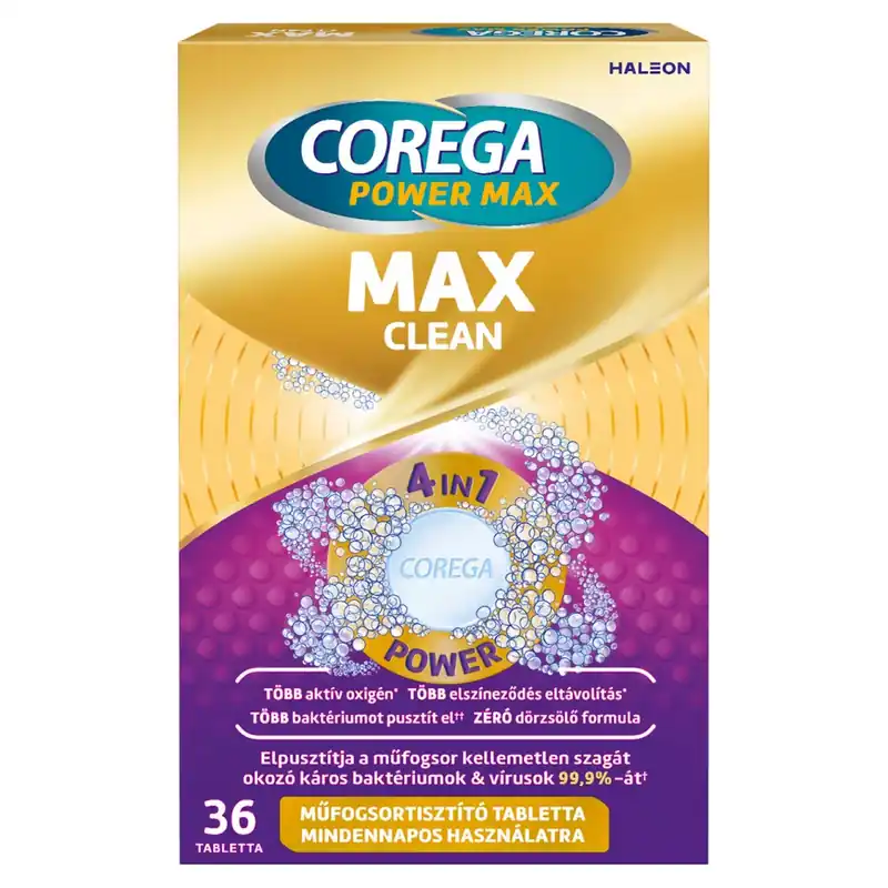 Corega Double Power műfogsortisztító tabletta 36 db Vedd meg most