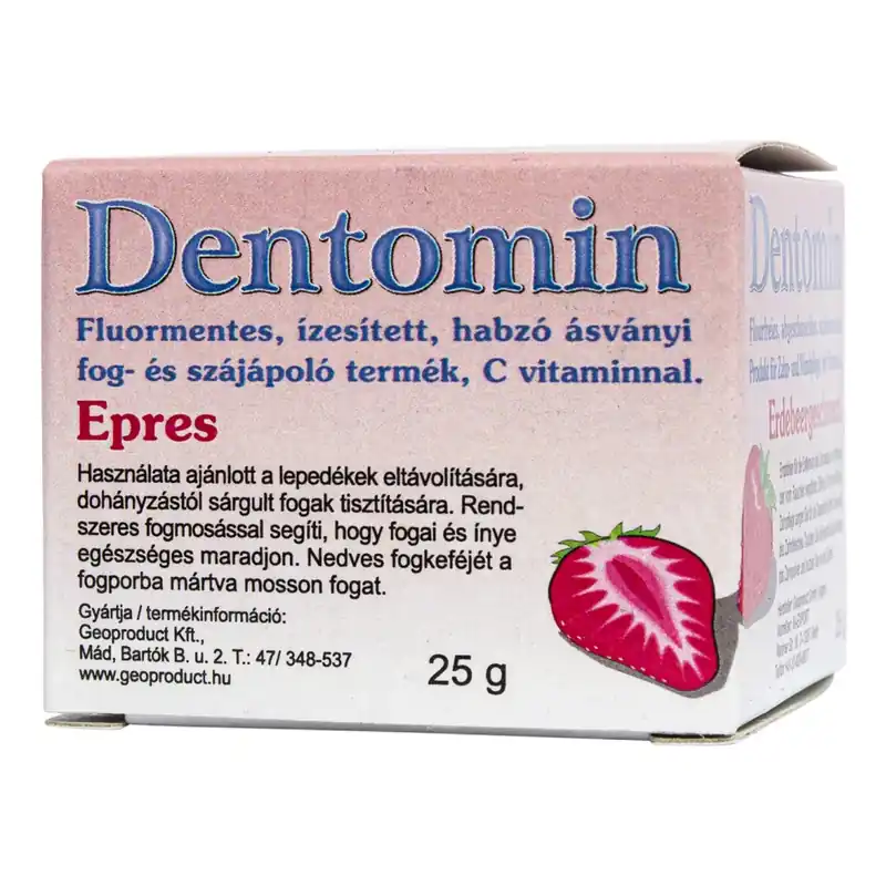Dentomin-H habzó epres fogpor 25 g Expressz szállítás