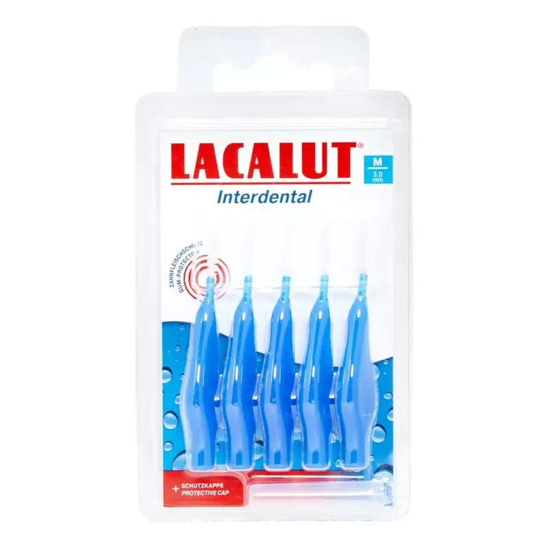 Alacsony ár Lacalut Interdental fogköztisztító kefe védőkupakkal M (Ø 3,0 mm) 5 db