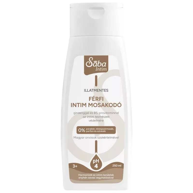 Azonnal elérhető Sába Intim férfi illatmentes mosakodó ginzenggel 250 ml