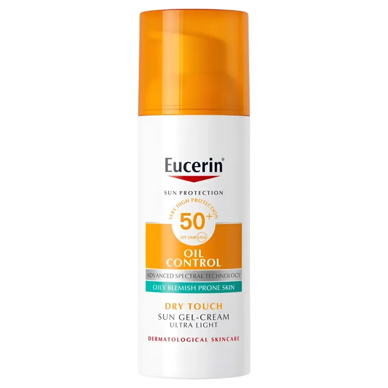 Kedvezmény Eucerin Sun Oil Control napozó gél-krém arcra SPF50+ 50 ml