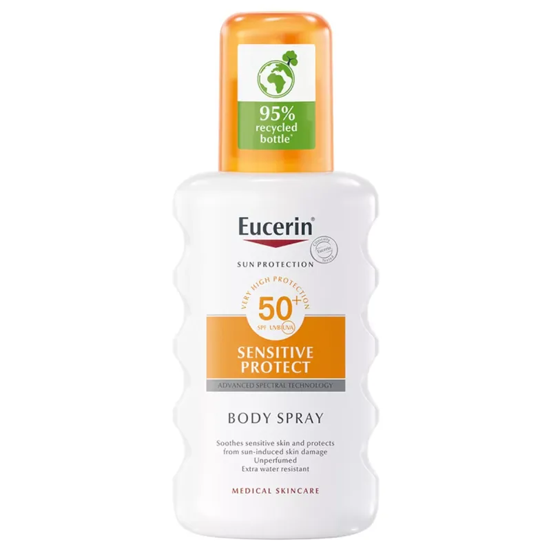 Bestseller Eucerin Sun Sensitive Protect napozó spray SPF50+ 200 ml