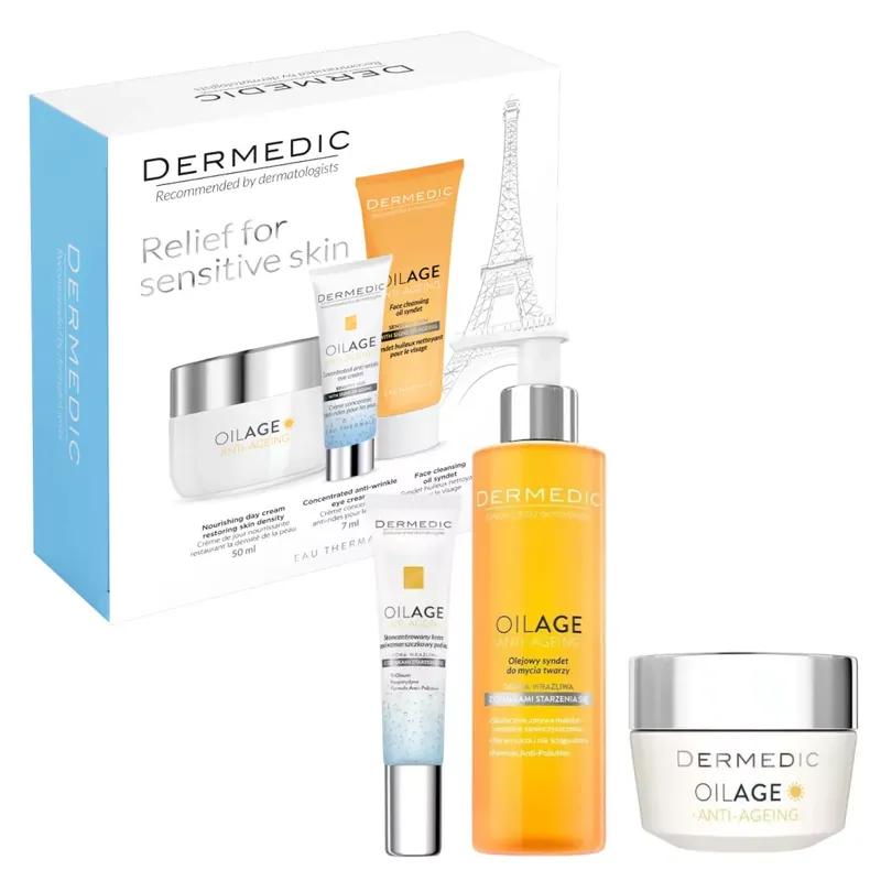 Kedvezményes ár Dermedic Oilage Anti-aging arcápoló csomag 50+25+7 ml