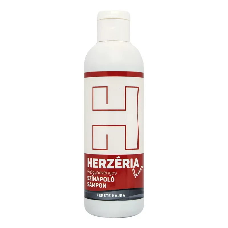 Gyors kiszállítás Herzéria Hair gyógynövényes színápoló sampon fekete hajra 200 ml