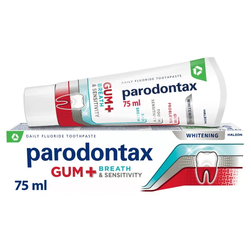 Parodontax Gum + Breath and Sensitivity Whitening fogkrém 75 ml Kiárusítás