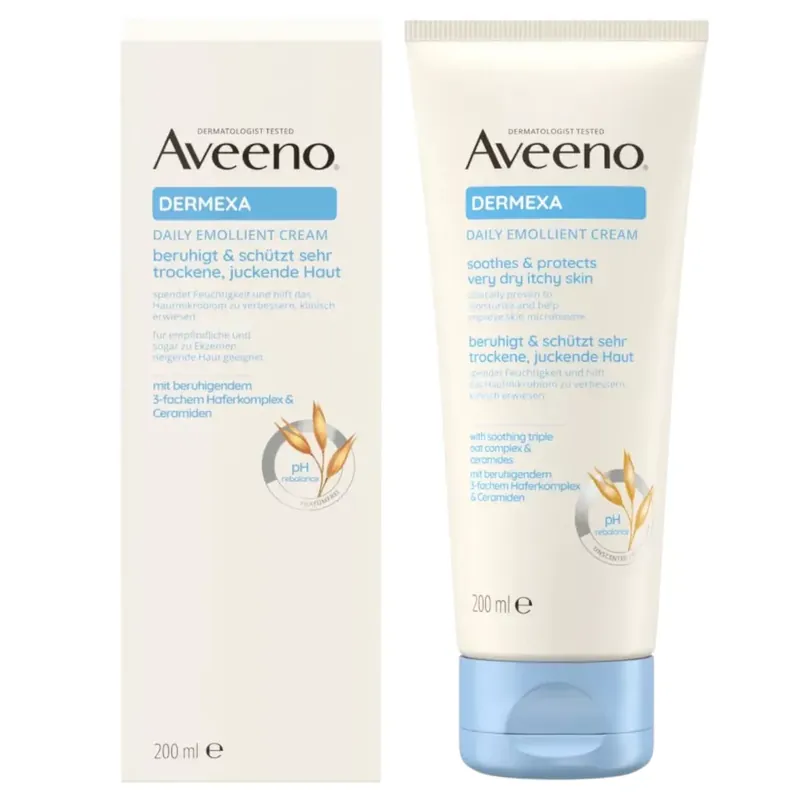 Aveeno Dermexa illatmentes hidratáló krém a száraz és érzékeny bőrre 200 ml Akció