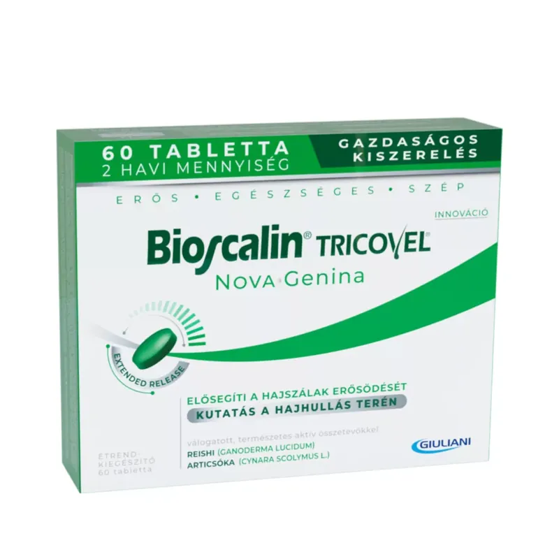 Újdonság Bioscalin Tricovel Nova Genina étrend-kiegészítő tabletta 60 db