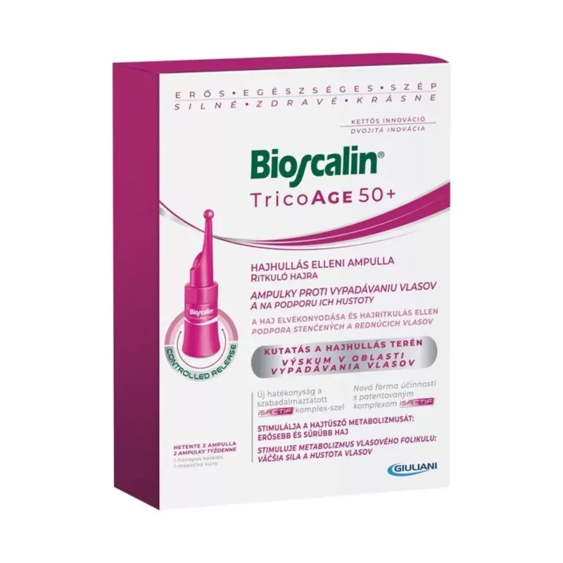 Árengedmény Bioscalin TricoAge 50+ ampulla hajhullás ellen 8 x 3,5 ml